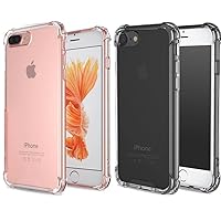 [2 Pack] Compatible with iPhone7/8 Plus Case,iPhone7/8 Plus Cases, Transparent Clear Enhanced Grip Beauty Premium Slim Scratch Resistant Clear Protective Cases Shock Absorption TPU Cushion