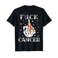 Fuck Cancer Tattoos Survivor Orange Ribbon Leukemia Cancer T-Shirt