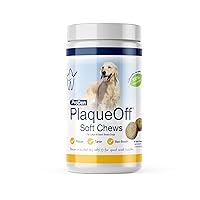 ProDen PlaqueOff Soft Chews with Natural Kelp - for Large & Giant Breed Dogs - Supports Normal, Healthy Teeth, Gums, and Breath Odor in Dogs - 45 Soft Chews