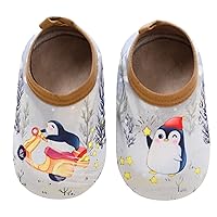 Toddler Water Shoes Kids 𝐐uick Dry Prewalker Beach Swim Socks Shoes Cartoon Prints Non Slip House Slippers