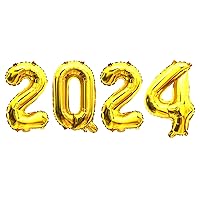 2024 Gold Foil Number Balloon Banners 30