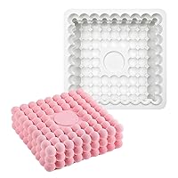 Square Shaped Silicone Mold Soap Silicone Molds Cake Fondant Baking Molds for Baking Chocolate French Dessert Candy Ice Cube Soap (Square K)