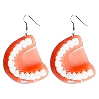 Quirky Alternative Styling Pendant Earrings DIY Creative Personality Exaggerated Denture Earrings Potato