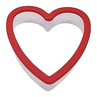 R & M International Heart Soft-Grip Cookie Cutter, One Size, Red