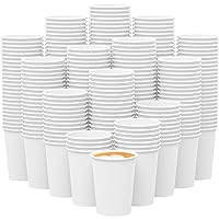 Kindpack [ 𝟐𝟏𝟎 𝐂𝐨𝐮𝐧𝐭 𝟏𝟐 𝐨𝐳 ] Disposable White Paper Coffee Cups - Hot Cold Beverage Drinking Cup for Coffee, Espresso, Water or Tea, To Go Reusable Cup Suitable for Party Office Travel