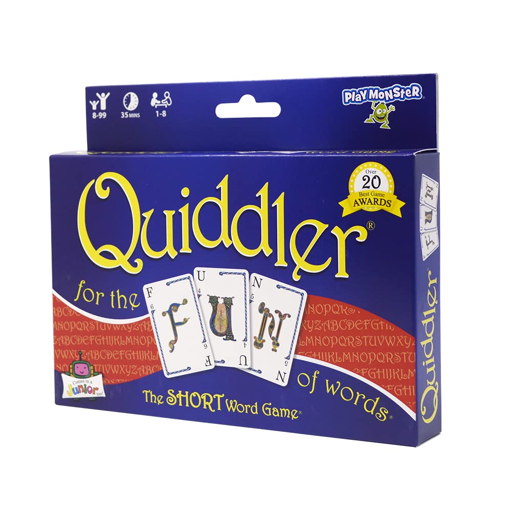 Quiddler — Card Game — Make Short Words With Cards to Win — For Family Game Nights — Ages 8+