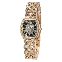 Watches Women Luxury Brand Quartz-Watch Fashion Women Hollow Wristwatches Gold Bracelet Ladies Watch（Golden）