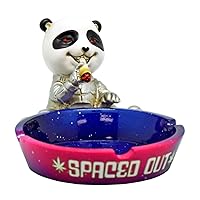 Spaced Out Panda Polyresin Ashtray - 5.6