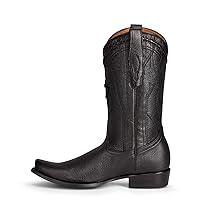 Cuadra Men's Cowboy Boot in Genuine Deer Leather Black
