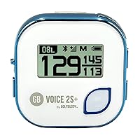 GOLFBUDDY Voice 2S+ Talking GPS Rangefinder, Clip on Hat Golf Navigation, Slope Mode on/Off, 18 Hours Battery Life, Shot Distance Measurement, Preloaded with 40,000 Courses Worldwide (Blue)