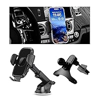 Car Phone Holder Mount, 3-in-1 Suction Phone Mount for Car Dashboard/Air Vent/Windshield, Adjustable Hand Free Holder, Car Phone Mount for iPhone & Samsung & All 5.9