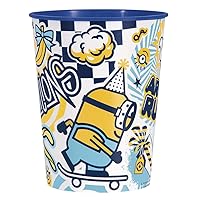 Unique Minions 2 Multicolor Plastic Stadium Cup - 16 oz. (1 Count) - Perfect for Kids' Parties and Movie Night Collectible