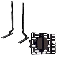 ECHOGEAR Replacement TV Stand & Universal Streaming Device Mount - Angled Feet TV Stand Provides Extra Stability for Big Screens - Streaming Devices Up to 3lbs Easily Mounts to Back of TVs