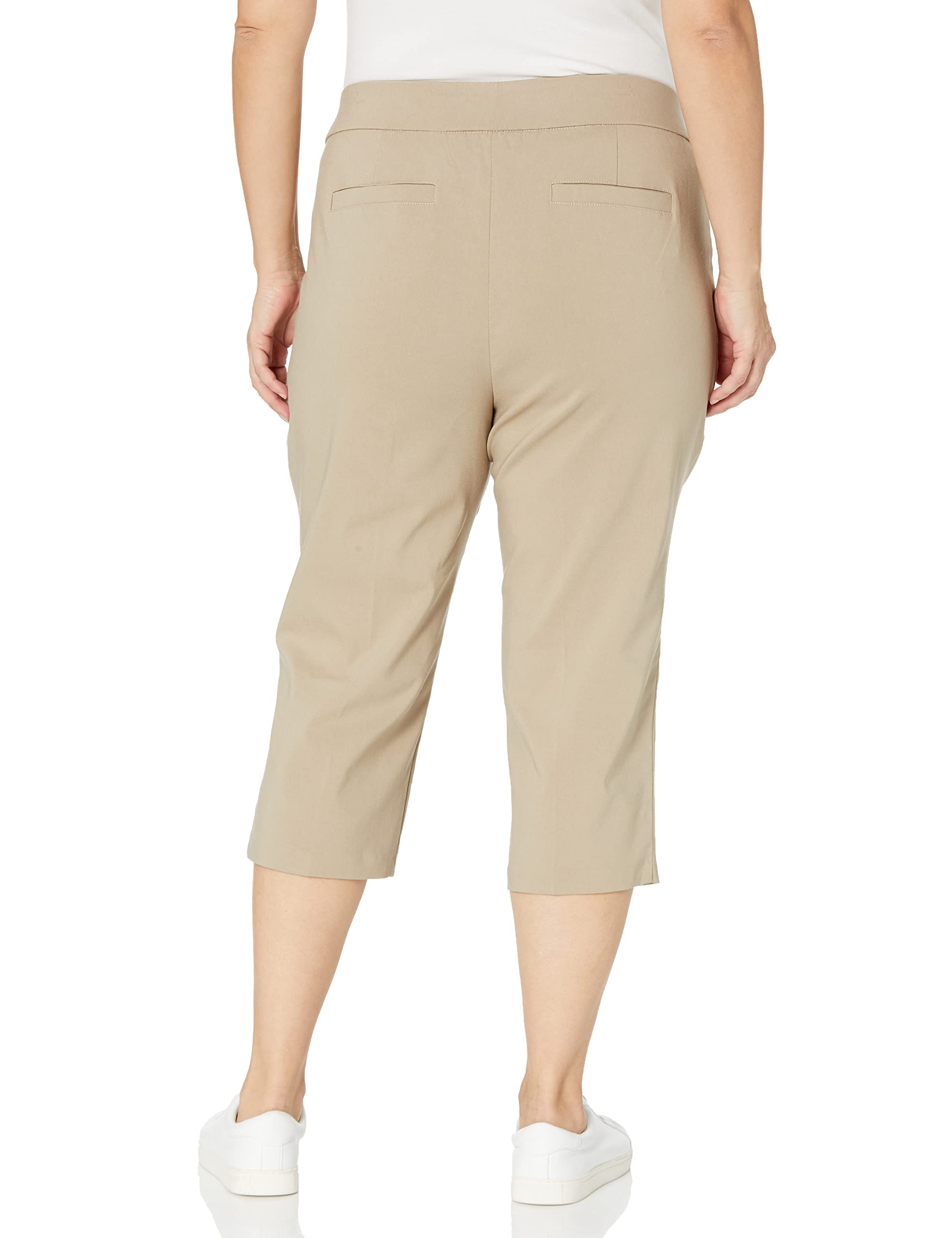 Briggs New York Women's Plus-Size Pull on Capri L Pocket