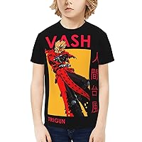 Trigun Boys and Girls T-Shirt Novelty Fashion Tops Kids Shirt Anime Short Sleeves