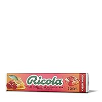Ricola Cherry Herbal Cough Suppressant Throat Drops Stick | Naturally Soothing Long-Lasting Relief - 9 Count (Pack of 1)