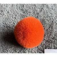 2pcs Faux Rabbit Fur Pompom for Hats Decoration Pom Pom Balls for DIY Crafts Jewelry Clothes Hats Shoes Accessories ( Color : Orange , Size : 9cm )