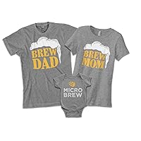 Brew Dad, Brew Mom, Micro Brew | Beer Drinkers Family Matching Shirts Gift Set