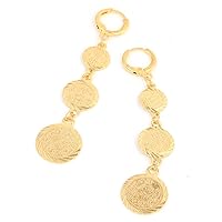 Gold Plated Coin Earrings Muslim Islamic Jewelry Islam Ancient Coin Arab Gold Jewellry