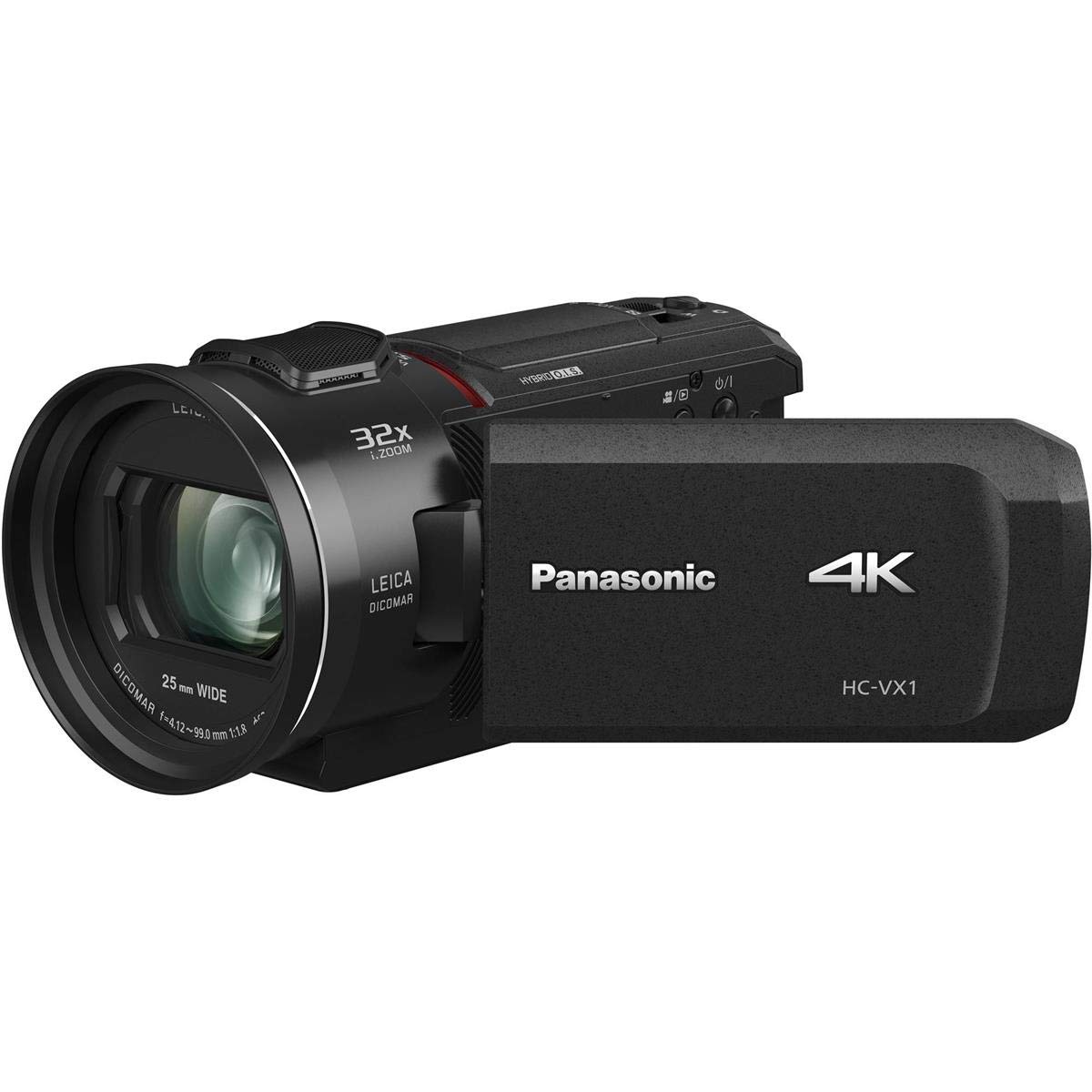 Panasonic HC-VX1K 4K UHD Camcorder, 24x LEICA DICOMAR Lens, HDR Mode, Wireless Multi-Camera Capture, Bundle with Cam Bag + 62mm Filter Kit + 32GB SD Card + Cleaning Kit + Memory Wallet + Cardreader