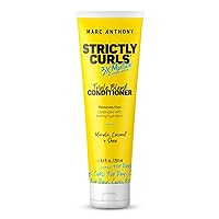 Curly Hair Conditioner, Strictly Curls - 3x Moisture For Curl Defining & Enhancing - Shea Butter, Marula Oil, Aloe Vera & Coconut Cream - Sulfate Free & Color Safe For Dry Damaged Hair
