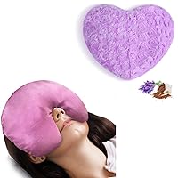 Atsuwell Sinus Mask, Microwavable Heating Pad, Scented Lavender Heart Throw Pillow for Pain Relief, Muscle Ache, Joints, Neck, Back Pain