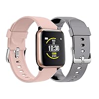 Smartwatch Fitness Tracker with Interchangeable Straps, Touch Screen, Compatible iPhone Android (44mm), 900006R-18-P04