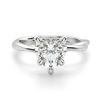 3 CT Heart Moissanite Engagement Ring Wedding 925 Sterling Silver,10K/14K/18K Solid Gold Wedding Set Solitaire Accent Halo Style, Silver Anniversary Promise Ring Gift for Her