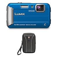 Panasonic DMC-TS30R LUMIX Active Lifestyle Tough Camera (Blue) and Case Bundle