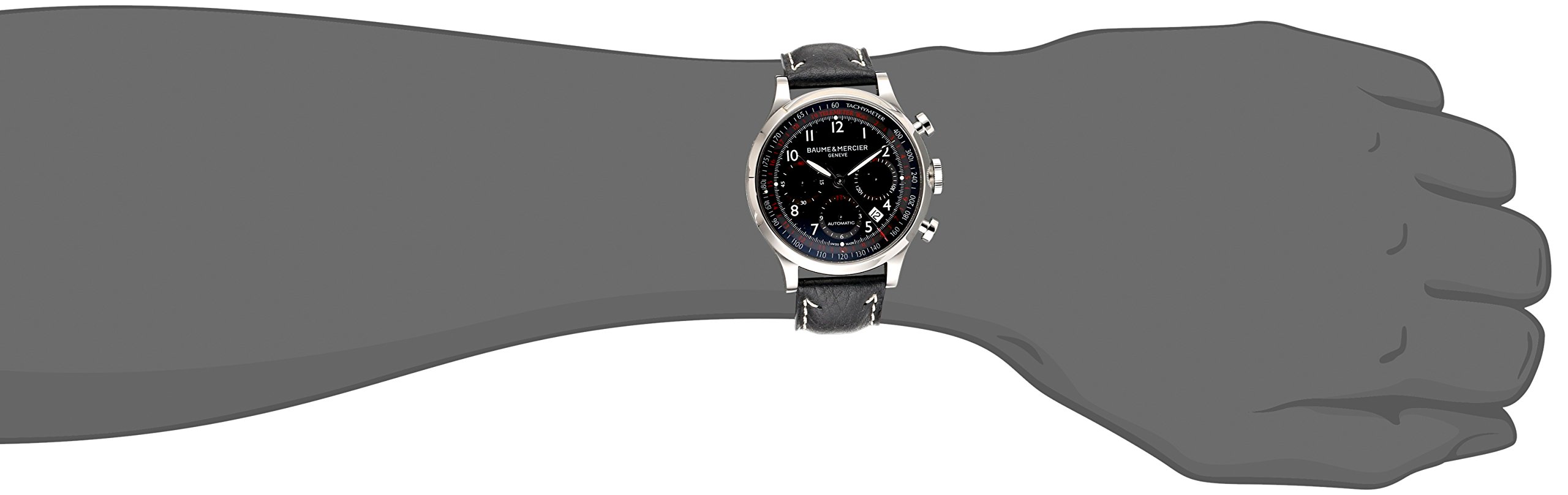 Baume & Mercier Men's 10001 Capeland Black Chronograph Dial Watch