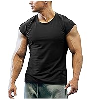 Mens Sleeveless Workout Shirts Muscle Fit Gym Tank Top Stylish Plain Gym Fitness Sports Vest Quick Dry Tee Shirt