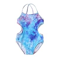 Girls Bathing Suits Kids Toddler Summer Girls Leaves Flower Printed Vacation Style Ruffles Two Piece Girl Swim