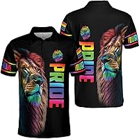 Personalized Name LGBT Men & Women Polo Shirt S-5XL, LGBT Polo Shirt Mens, LGBT Shirts for Women (Style 11, Bird-Eye Pique) Multi
