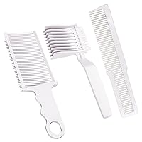 3 Pcs Fade Combs, Professional Hair Cutting Comb, Heat Resistant Clipper Comb Blending Flat Top Comb Curved Positioning Flat Top Comb for Men Salon Hairdresser Styling Tools
