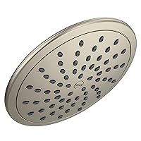 8-Inch Fixed Single Function Brushed Nickel Round Rain Shower Head, 6345BN , 2.5 GPM