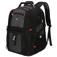 SHRRADOO Extra Large 52L Travel Laptop Backpack with USB Charging Port, College Backpack Airline Approved Business Work Bag Fits 17 Inch Computer for Men Women