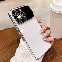 Luxury Electroplate Transparent Phone Case for iPhone 11 12 13 14 15 Pro Max XR XS X 7 8 Plus Soft Silicone Bumper Back Cover,Clear,for iPhone XR