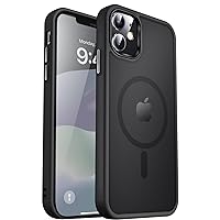 MOCCA Strong Magnetic for iPhone 12 Case/iPhone 12 Pro Case, [Compatible with Magsafe][Mil-Grade Drop Protection] Slim Shockproof Translucent Protective Phone Case for iPhone 12/12 Pro, Black