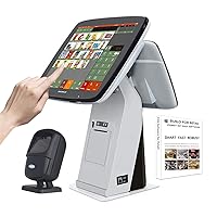 Retail Point of Sale System - Includes Touchscreen PC, Built-in 3 1/8'' Thermal Receipt Printer, POS Software (No Monthly Fees) Cash Register SET03