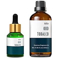 Oud Tobacco Fragrance Oil - 30ml&100ml, MitFlor Single Scented Oil, Large Size Premium Grade Fragrance Oil for Soap & Candle Making, Aromatherapy Oil, Men & Woody Scent for Home Fragrance