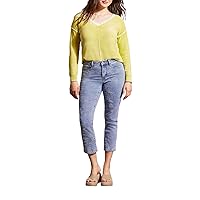 Tribal Women's Audrey Emroidered Straight Crop Jeans