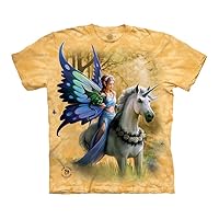 The Mountain Realm Of Enchantments Adult T-Shirt, Yellow, Small