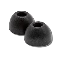 Comply TrueGrip Memory Foam Replacement Earbud Tips for Jabra 65T & 75T Earphone Devices - Comfortable and Secure Fit, Black (Assorted, 3 Pairs)