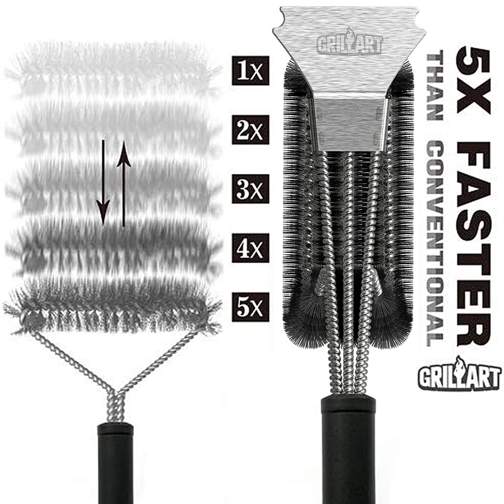 GRILLART Grill Brush and Scraper BBQ Brush for Grill, Safe 18