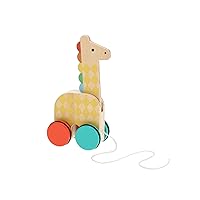 Petit Collage On-The-Go Giraffe Wooden Pull Toy