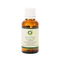 Natural Virgin Coconut Oil 30ml (1.01oz)- Cocos Nucifera (100% Pure and Natural Cold Pressed)