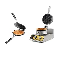 Dyna-Living 4 Heart-shaped Commercial Waffle Maker & 6.7'' Waffle Cone Maker for Home Use