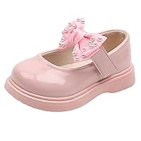 Slippers Size 3 Big Kid Girls Sandals Children Shoes Pearl Bow Tie Princess Shoes Dance Shoes Girls Sandals Wedges