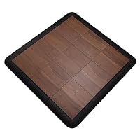 3X3DKMAPLEFLOOR Interlocking Lightweight Plastic Modular Dance Floor Kit (3' x 3'), Dark Maple, 21 Piece