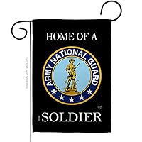 Breeze Decor Home of National Guard Soldier Flag Armed Forces ANG United State American Military Veteran Retire Official House Decoration Banner Small Yard Gift Double-Sided, Made in USA